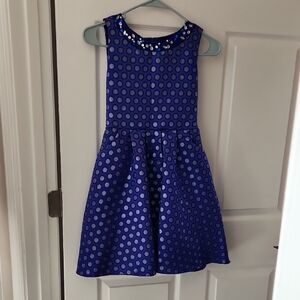 Trixxi Navy Polka Dot Kids Dress